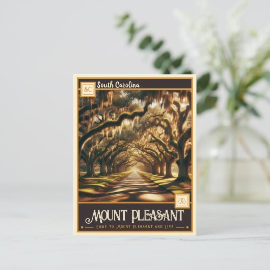 山プレザントサウスカロライナ |ヴィンテージ ポストカード (スタンド正面)