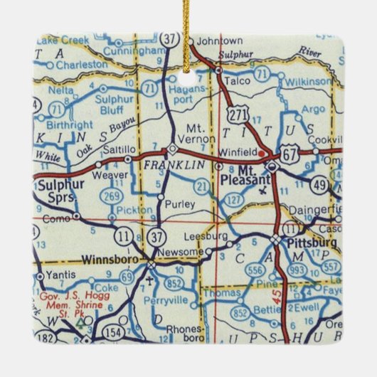 山プレザント&硫黄春クリスマス装飾 セラミックオーナメント (裏面)