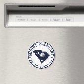 山プレザントSCフラッグマップネイビーヴィンテージ土産 マグネット (インサイチュ (食洗機))