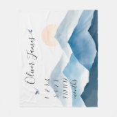 山ベビーマイルストーンブランケット、月次カレンダー フリースブランケット (正面)