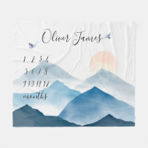 山ベビーマイルストーンブランケット、月次カレンダー