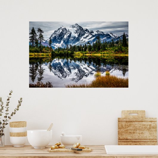 山ベーカー反射 ポスター (キッチン)