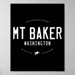 山ベーカーWashingtonグラフィック動揺してヴィンテージ ポスター
