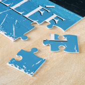 山ペレ、マルティニケ・ヴィンテージ旅行ポスター ジグソーパズル (側面)