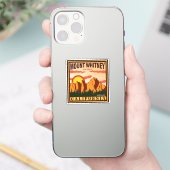 山ホイットニーカリフォルニアシエラネバダヴィンテージ シール (スマートフォン)