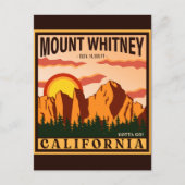 山ホイットニーカリフォルニアシエラネバダヴィンテージ ポストカード (正面)