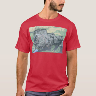 山ボヘミアリゾートトレイルマップ Tシャツ