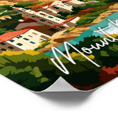 山ボンネルテキサス州USヴィンテージ旅行イラストレーション ポスター (角)