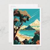 山マウンガヌイニュージーランドヴィンテージ旅行 ポストカード (正面/裏面)