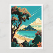 山マウンガヌイニュージーランドヴィンテージ旅行 ポストカード (正面)