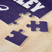 山マッキンリーヴィンテージ旅行ポスター ジグソーパズル (側面)