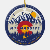 山マッシブコロラド登山14ersフォーティナー セラミックオーナメント (正面)