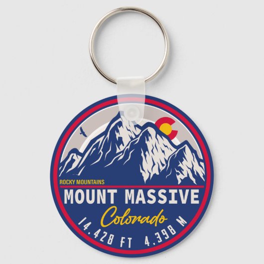 山マッシブ・コロラド – 14ers fourteener hiking キーホルダー (正面)