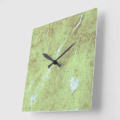 山マーシー地形図 – アディロンダックパーク スクエア壁時計 (傾斜)