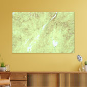 山マーシー地形図 – アディロンドックパーク キャンバスプリント (インサイチュ (リビング))