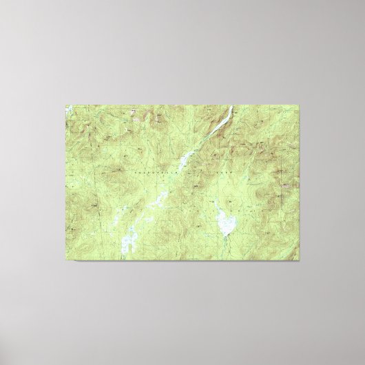 山マーシー地形図 – アディロンドックパーク キャンバスプリント (正面)