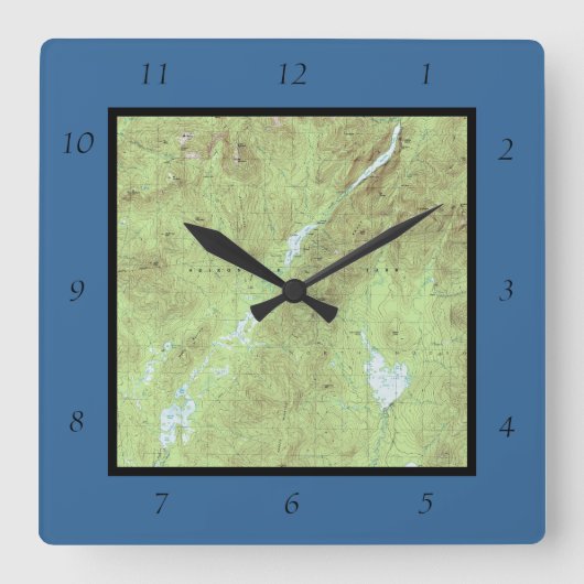 山マーシー地形図 – アディロンドックパーク スクエア壁時計 (正面)