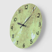 山マーシー地形図 – アディロンドックパーク ラージ壁時計 (傾斜)