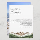 山ミニマル結婚の 招待状 (正面/裏面)