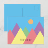 山ミニマルmcmミッドシンプルセンチュリーポストカード ポストカード (正面/裏面)