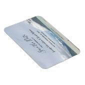 山モダンの夏のビーチ日付を保存 マグネット (右側)