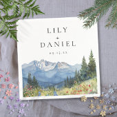 山モダン山野結婚花 スタンダードカクテルナプキン