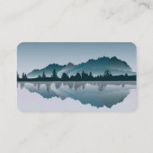 山モダン林の風景サンキューカード エンクロージャーカード (裏面)