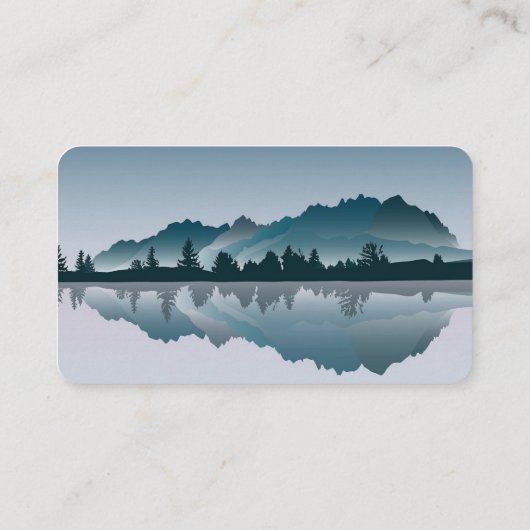 山モダン林の風景サンキューカード エンクロージャーカード (裏面)