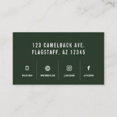 山モダン男らし素朴外用品 名刺 (裏面)