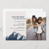 山モダン素朴の自然屋外写真 セーブザデート (正面/裏面)