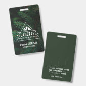 山モダン素朴男らし木アルボリスト バッジ (Front & Back)