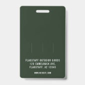 山モダン素朴男らし木アルボリスト バッジ (Back)