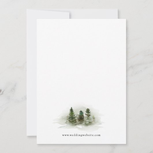 山モダン結婚の 招待状 (裏面)