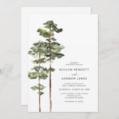 山モダン結婚の 招待状 (正面/裏面)