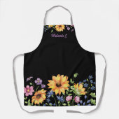 山モダン花ひまスタイリッシュわり料理エプロン エプロン (正面)