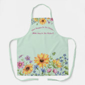 山モダン花ひまスタイリッシュわり料理エプロン エプロン (正面)