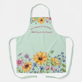 山モダン花ひまスタイリッシュわり料理エプロン エプロン