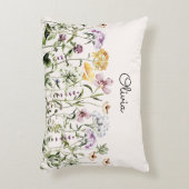 山モノグラムのカラフル花園 アクセントクッション (正面(垂直))