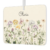 山モノグラムのカラフル花園 カーエアーフレッシュナー (左)