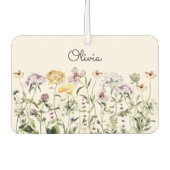 山モノグラムのカラフル花園 カーエアーフレッシュナー (正面)