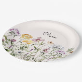 山モノグラムのカラフル花園 ペーパープレート (アングル)