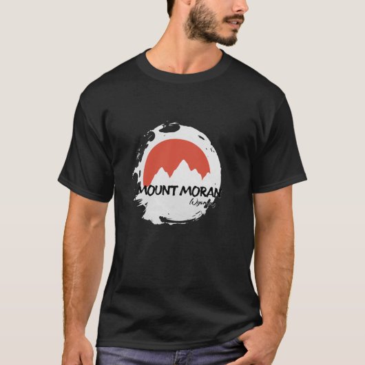 山モラン山脈ワイオミンハイキングアウトドアリター Tシャツ (正面)