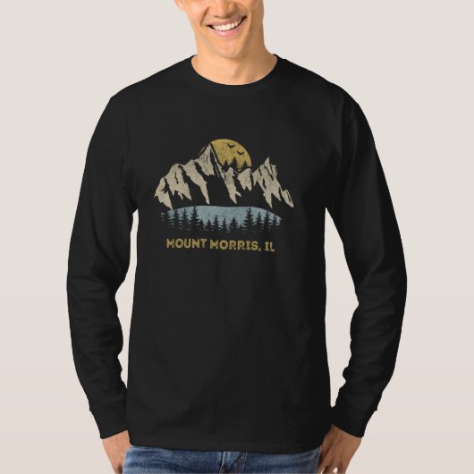 山モリスイリノイズマウンテンサンセットサンライズIL Tシャツ (正面)