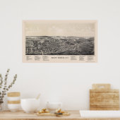 山モリス， NYパノラママップ – 1893 ポスター (キッチン)