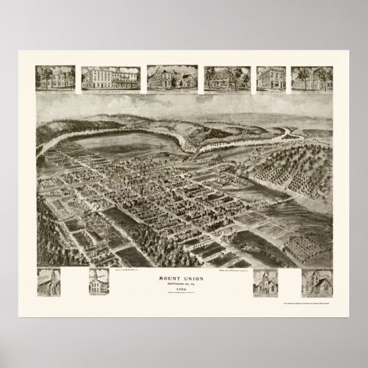 山ユニオンPAパノラママップ – 1906 ポスター (正面)