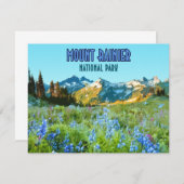 山ライニアナショナルパークワシントンフラットカード (正面/裏面)