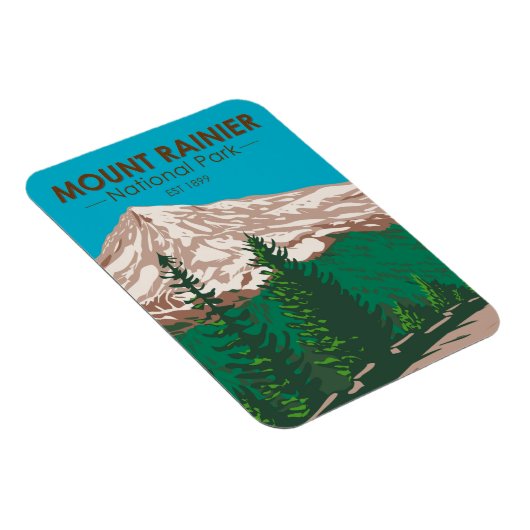山ライニアナショナルパークワシントンヴィンテージ マグネット (右側)