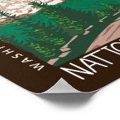 山ライニアナショナルパーク動揺してヴィンテージ ポスター (角)