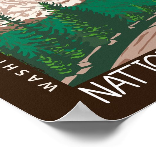 山ライニアナショナルパーク動揺してヴィンテージ ポスター (角)