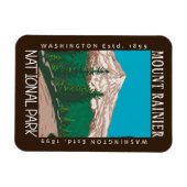 山ライニアナショナルパーク動揺してヴィンテージ マグネット (横)